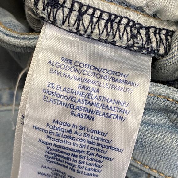 Chaps Denim Light Wash Blue Denim Cotton Blend Skinny Jeans Women's Size 4 - Picture 9 of 10